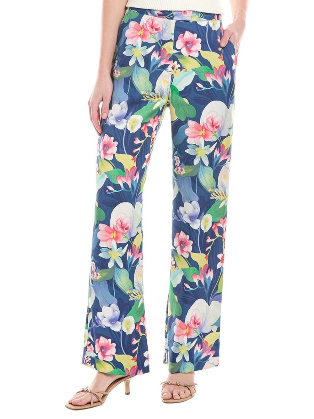 J.McLaughlin Broderick Floral Print Straight Leg Pants 0